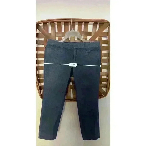 Banana Republic Women's Sloan Cropped Pants Blue Size 6 Petites - Picture 5 of 8